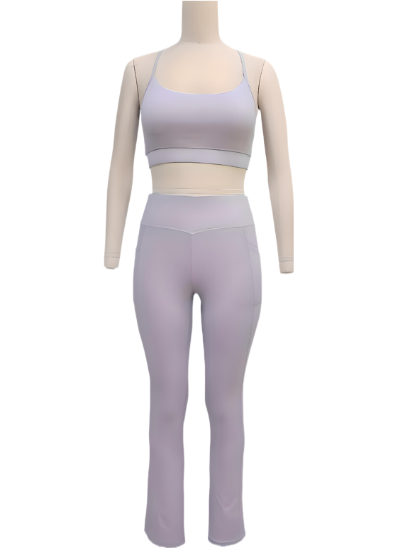 Ribbing Bra top logo